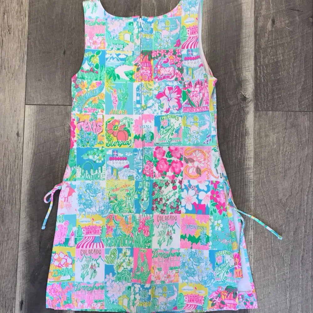 LILLY PULITZER STATE OF MIND PATCHWORK PRINT DRESS 4